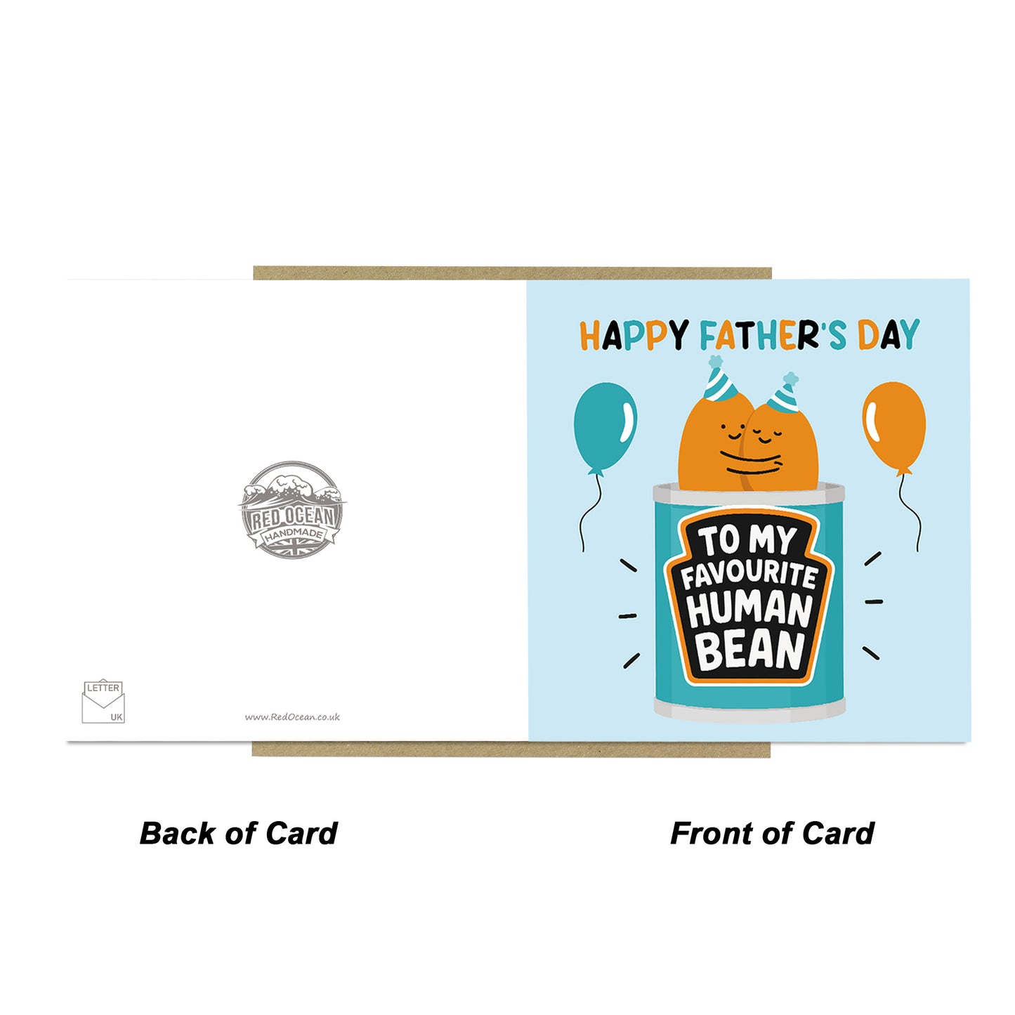 Happy Fathers Day Card For Dad My Favourite Human Bean Card
