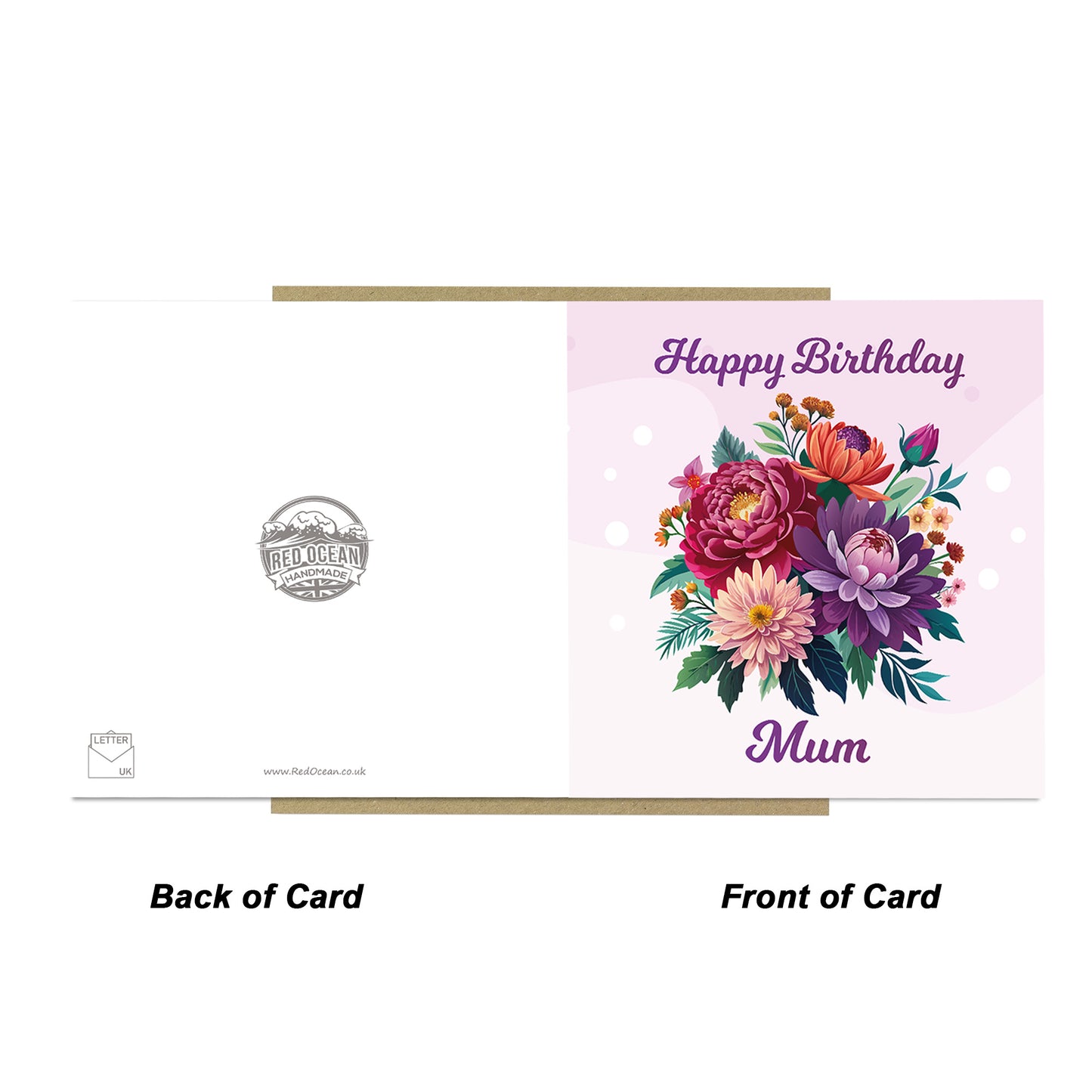 Happy Birthday Mum, Floral Mum Birthday Card, Card For Mum