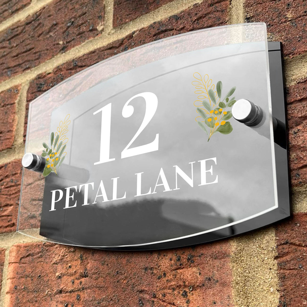 Contemporary House Number Sign Acrylic Door Signs Door Number