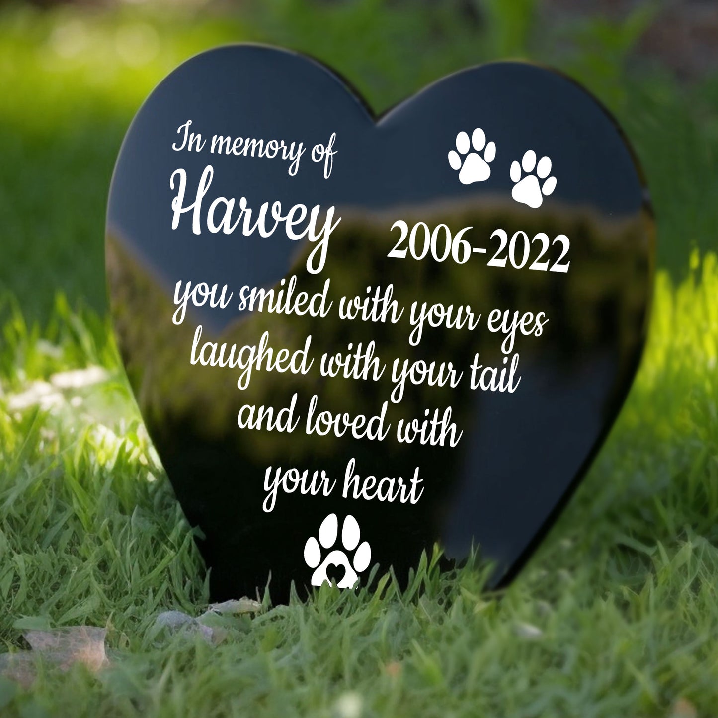 Personalised Pet Memorial Grave Marker Plaque with Photo Text