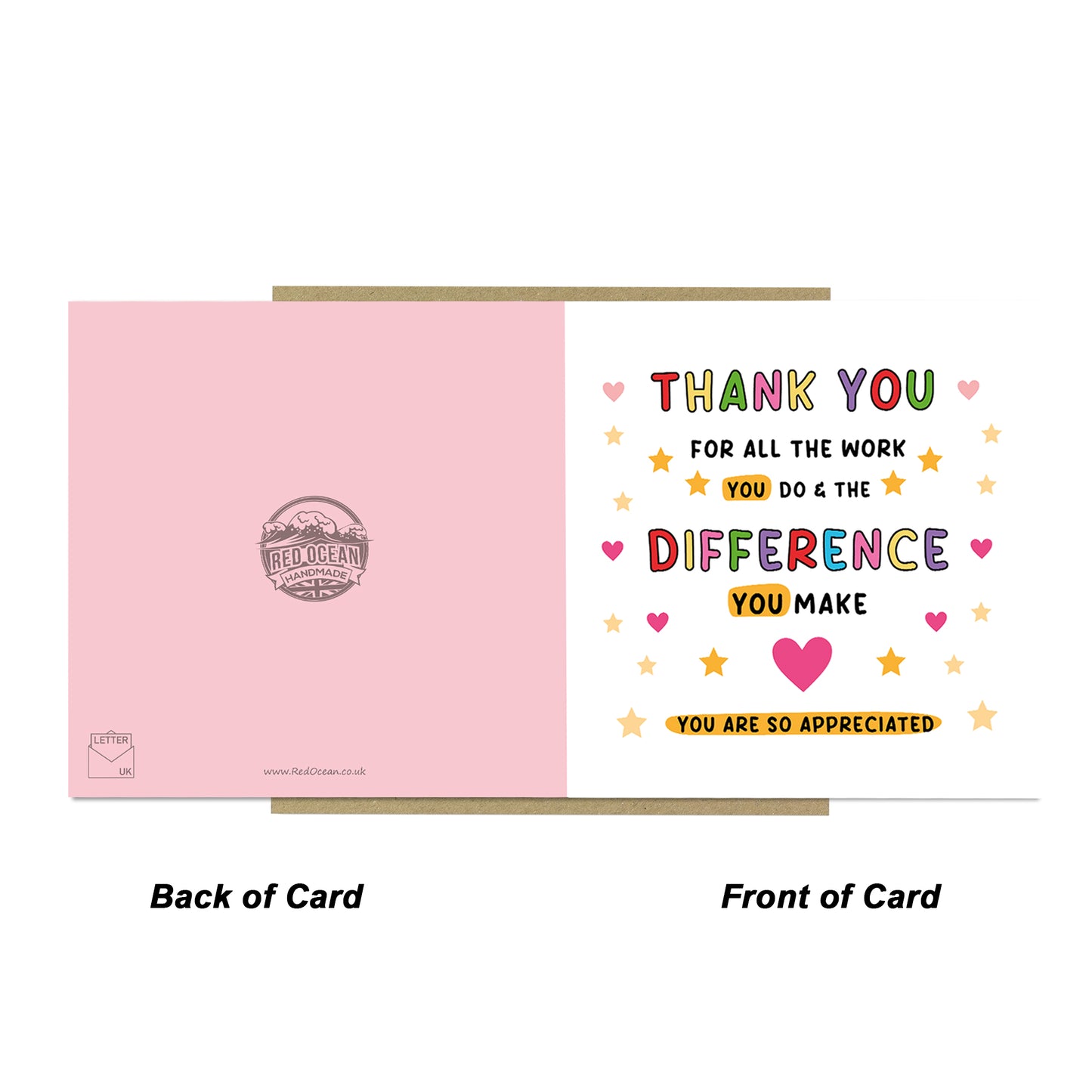 Thank You Card For Teacher Volunteer Colleague Best Friend