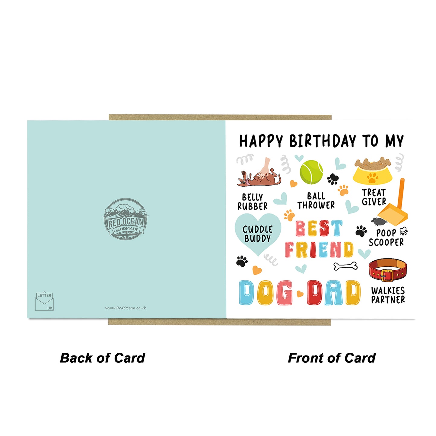 Happy Birthday Card From The Dog Birthday Card For Best Dog Dad