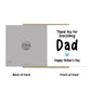 Fathers Day Card For Dad With Kraft Envelope Thank You Card