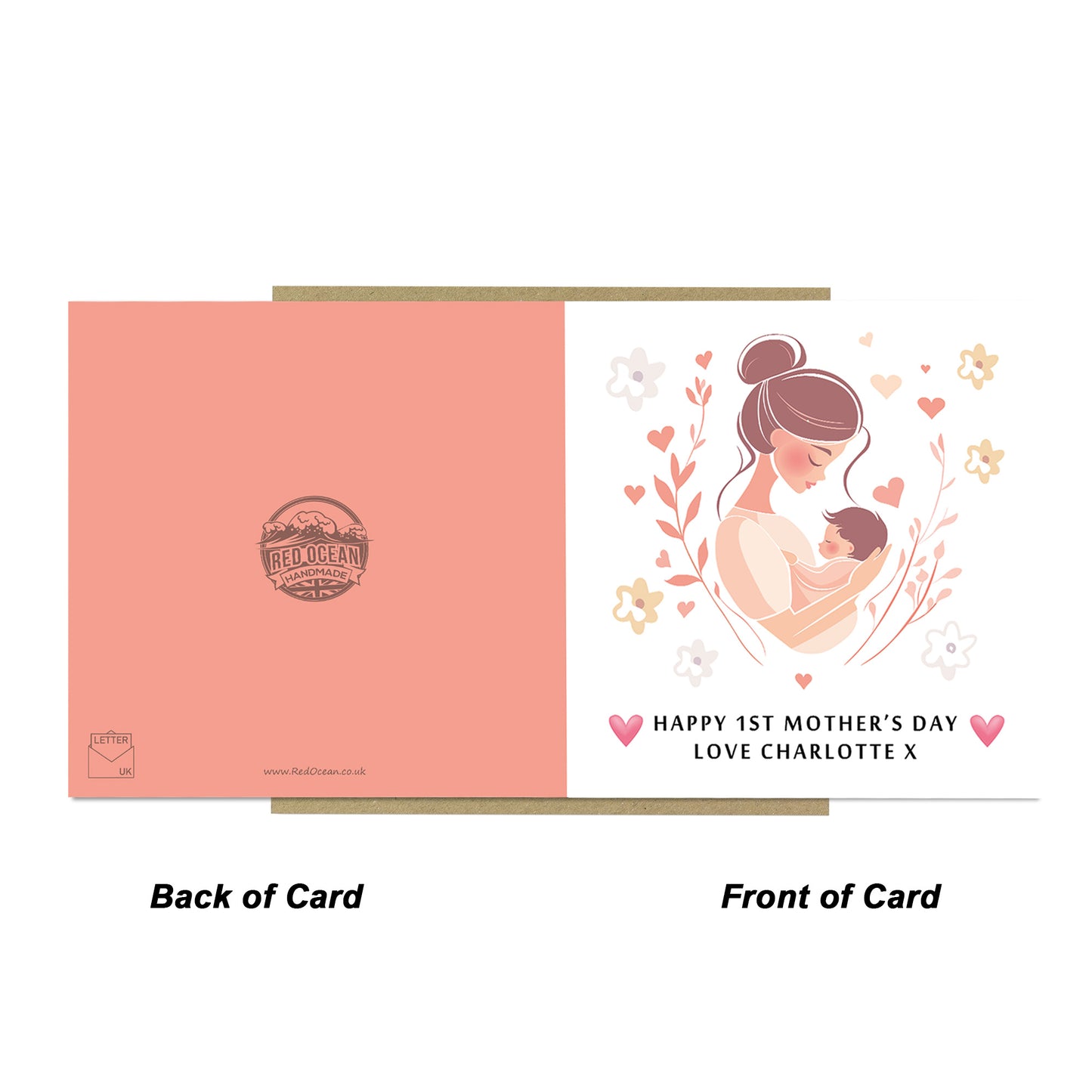 Personalised 1st Mothers Day Card With Baby Name 1st Mothers Day