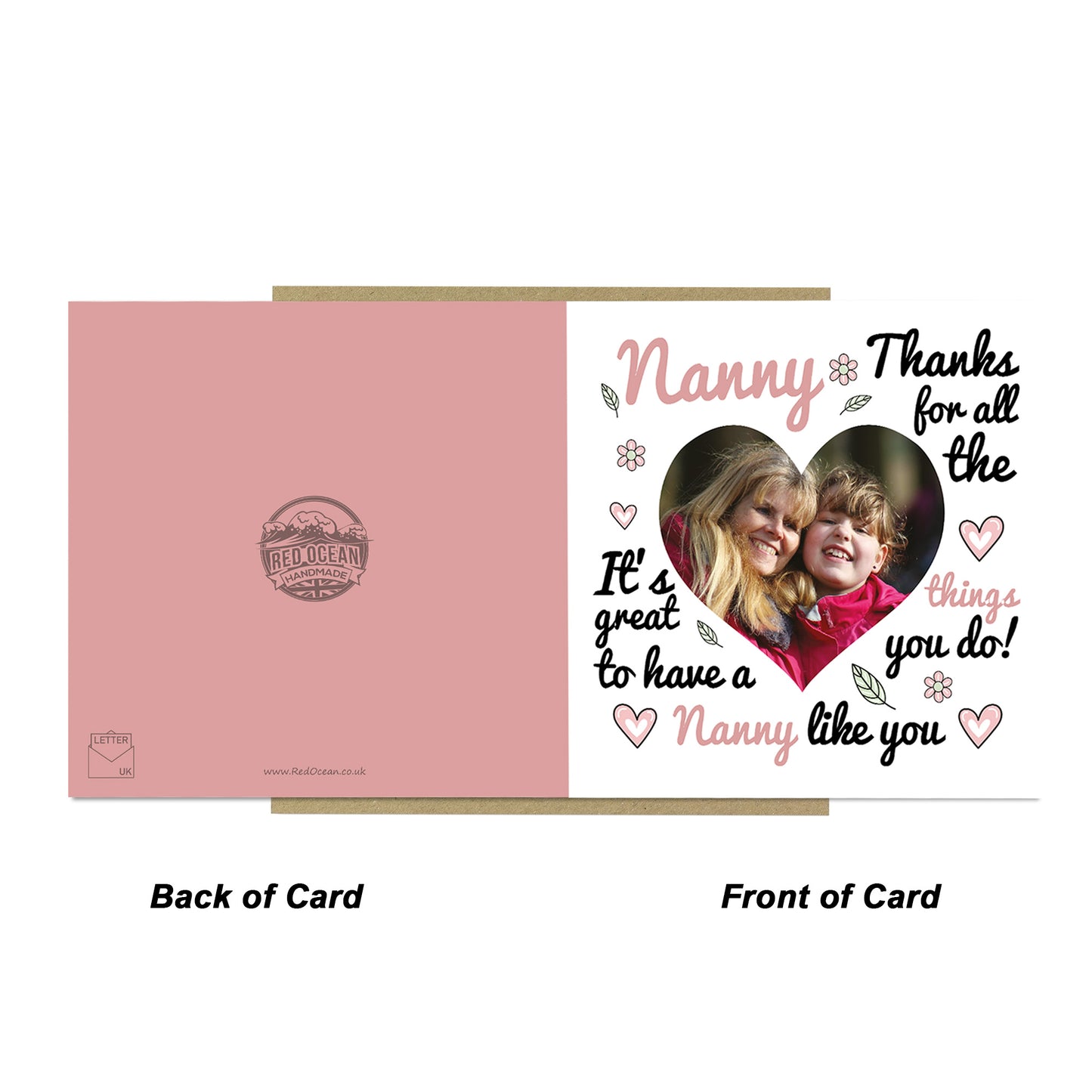 Thank You Card For Nanny Personalised Card From Grandaughter