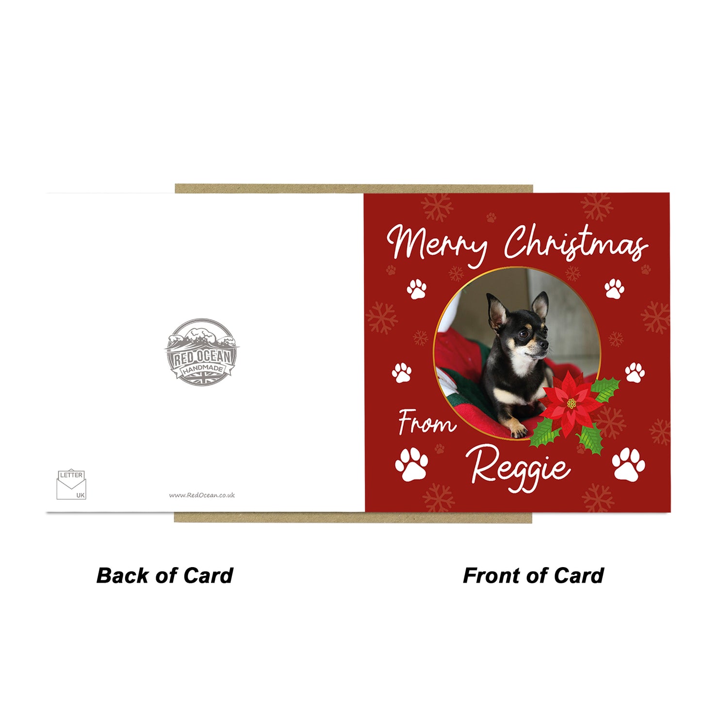 Novelty Christmas Card From The Dog Personalised Photo Card