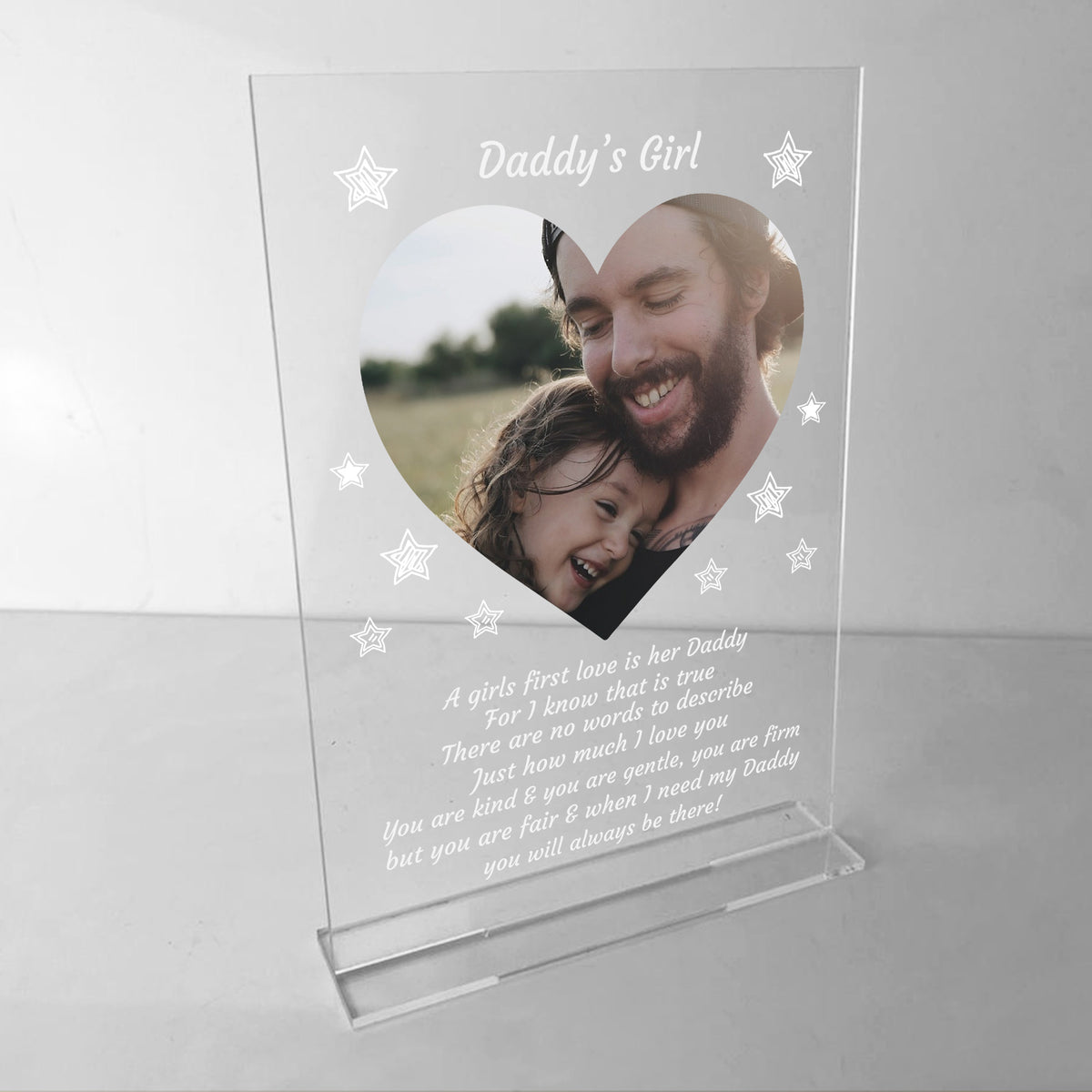 Personalised Daddy Daughter Photo Plaque Gifts For Daddy