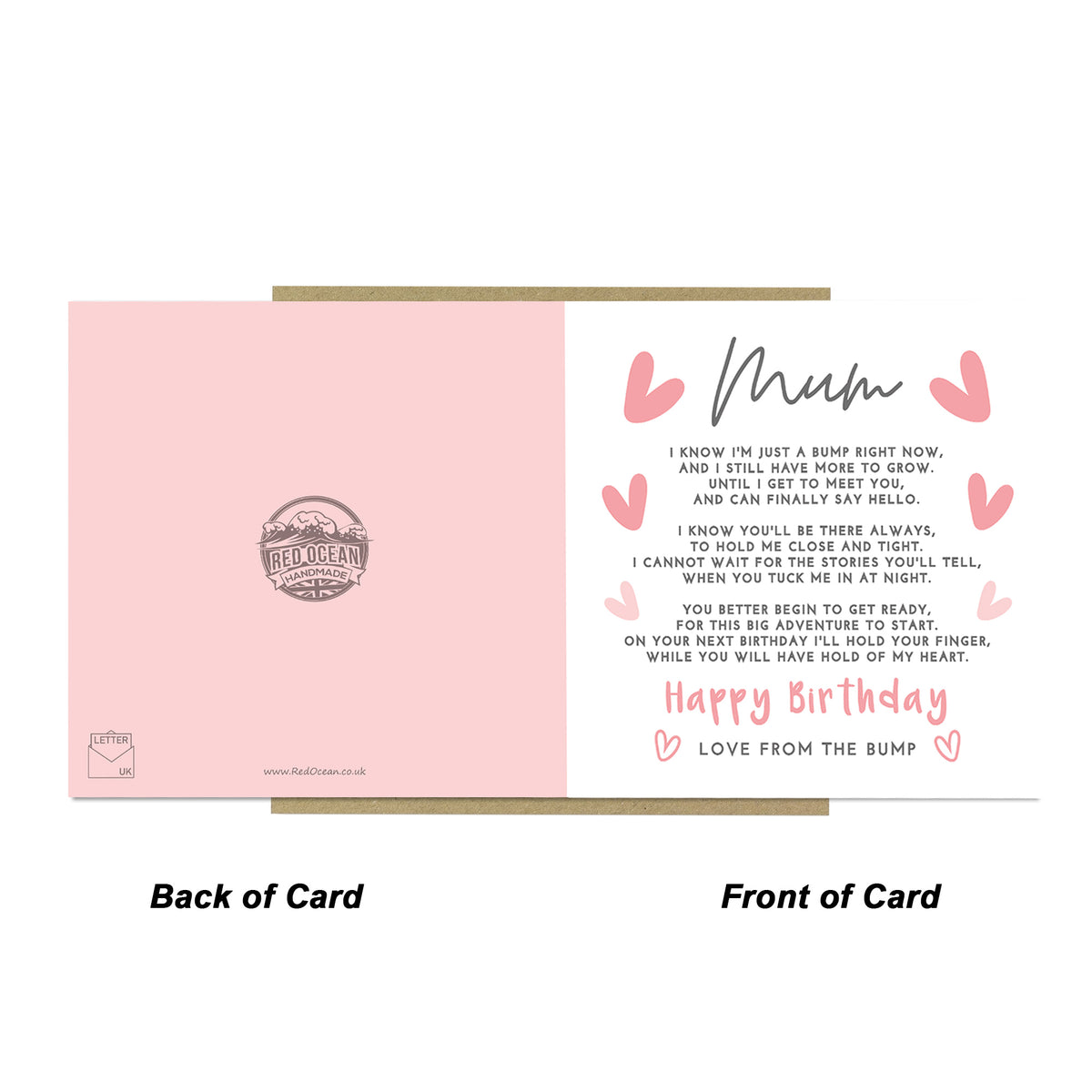 Happy Birthday Card For Mum From Bump Mummy To Be Card