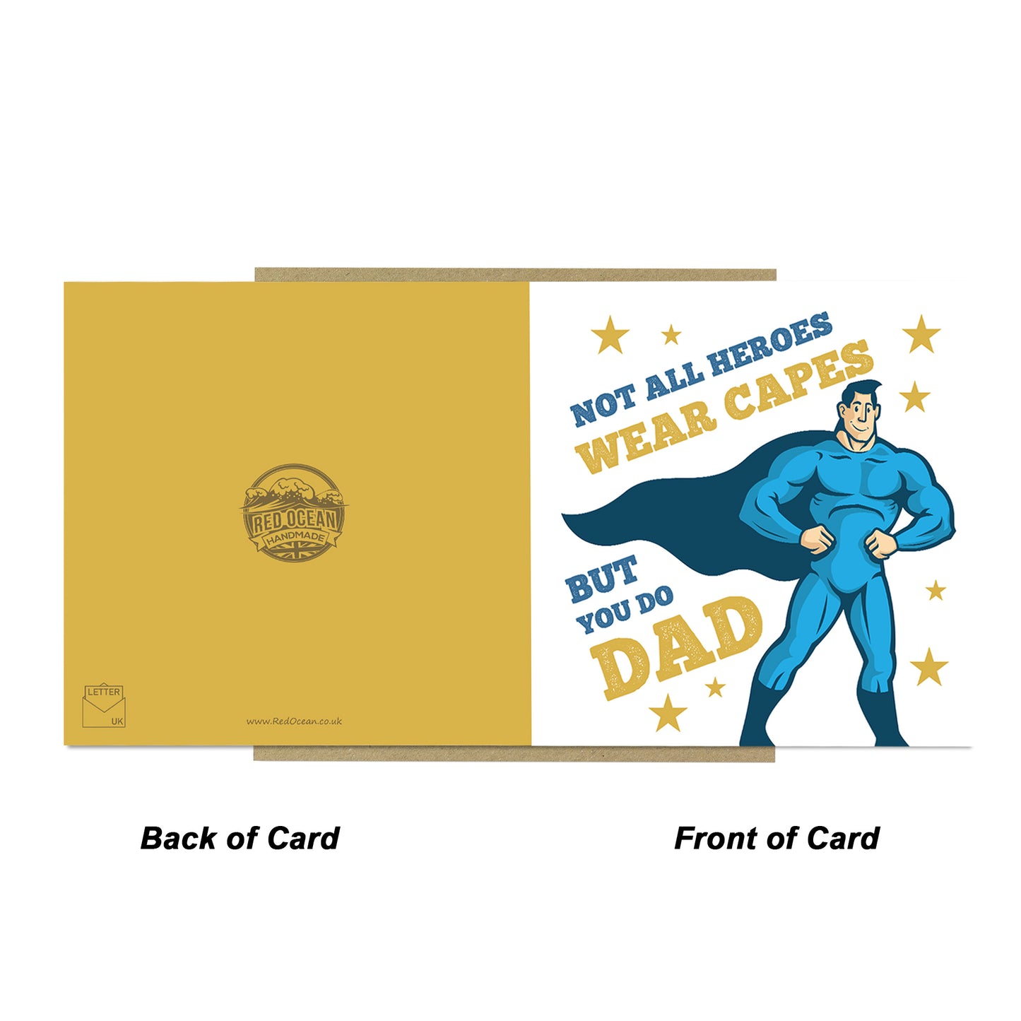 Superhero Dad Card From Daughter Son Novelty Dad Card