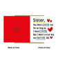 Birthday Card For Sister With Kraft Envelope Thank You Card