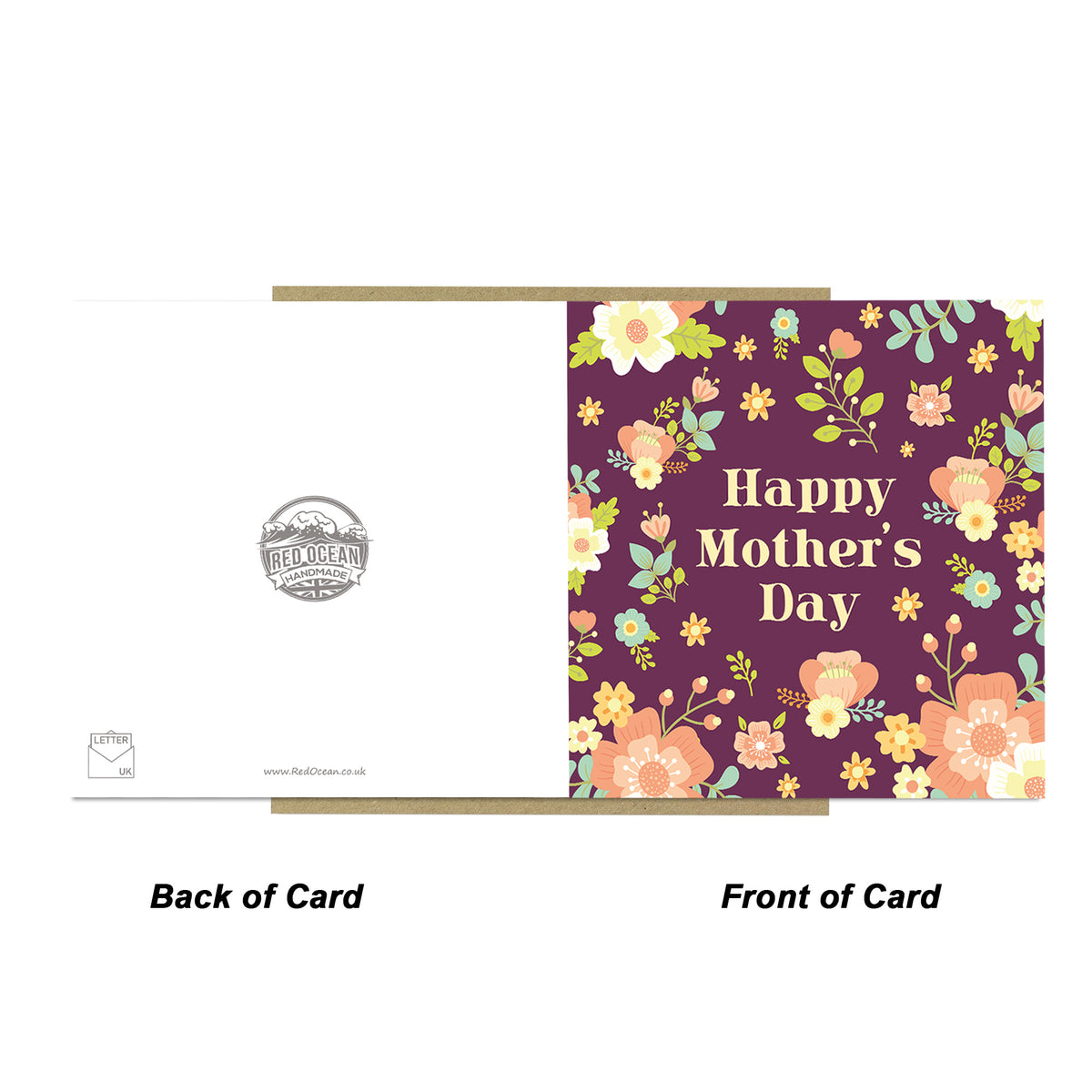 Purple Mothers Day Card For Mum Handmade Card For Mum Nanny