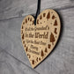 Christmas Gift For Grandad Hanging Wooden Heart Grandparent