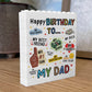 Dad Gift For Birthday Dad Building Block Dad Plaque Gift