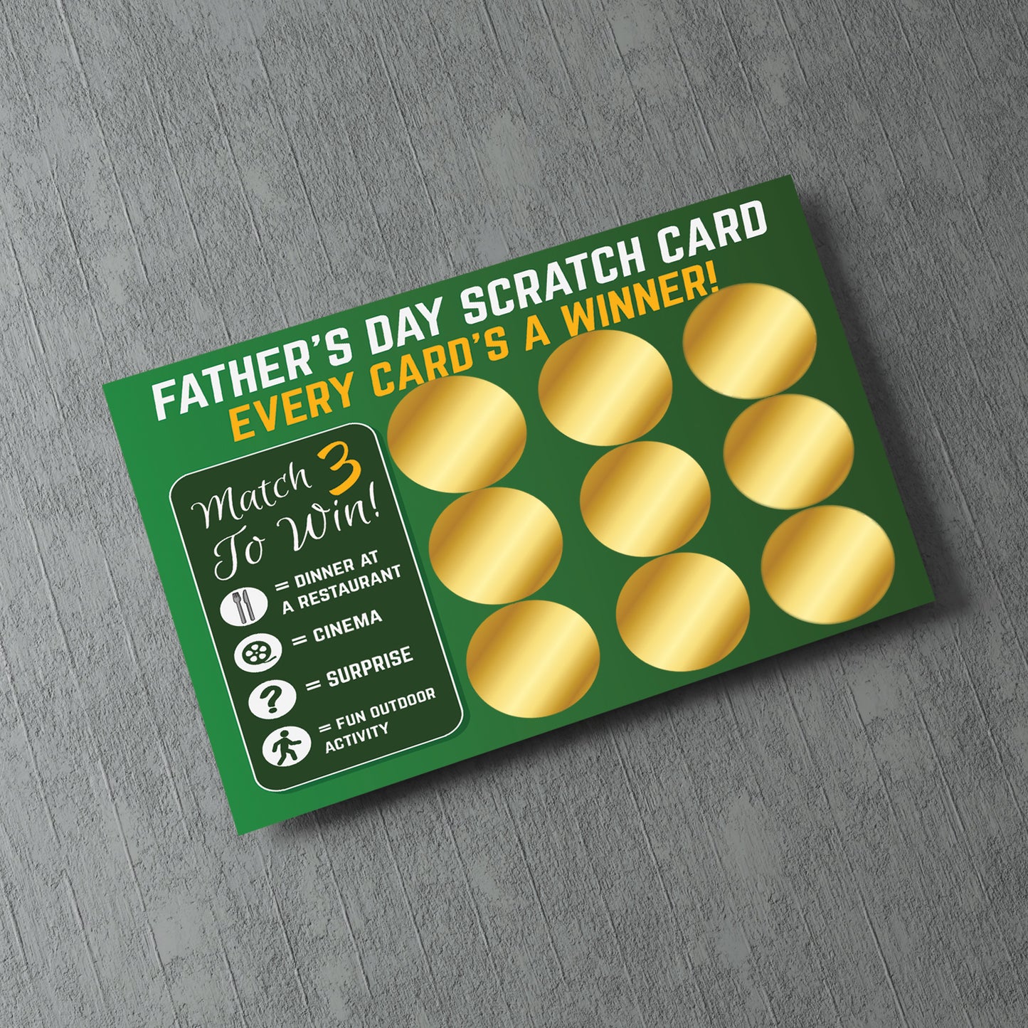 Father's Day Scratch Card Novelty Gift For Dad Gift For Him Men