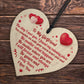 To My Girlfriend Wooden Heart Keepsake Gift From Boyfriend