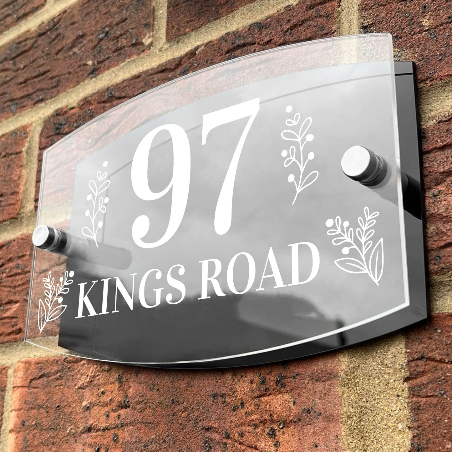 Modern House Signs Plaques Door Numbers 1 - 999 Personalised