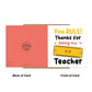 Special Card For Teacher YOU RULE Card Teacher Appreciation Card