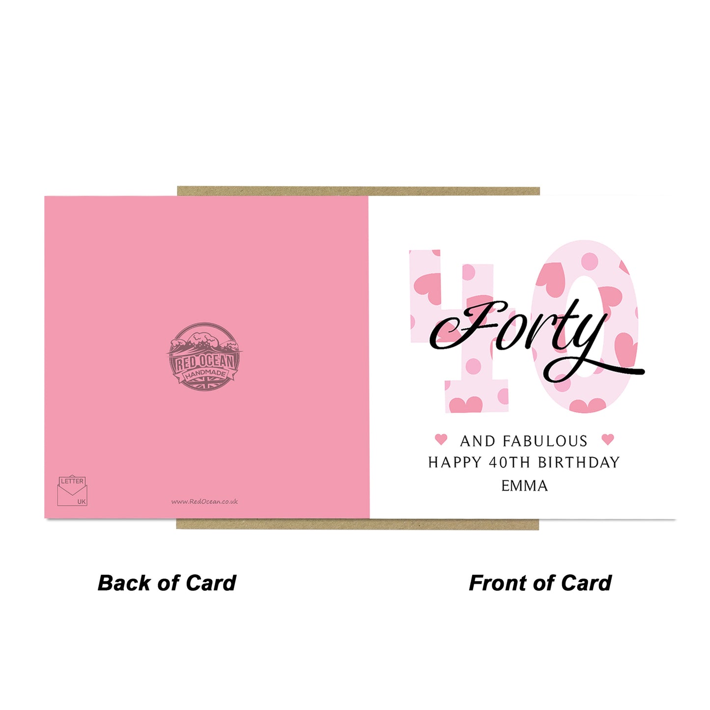 40th Birthday Cards For Women 40 And Fabulous Personalised Card