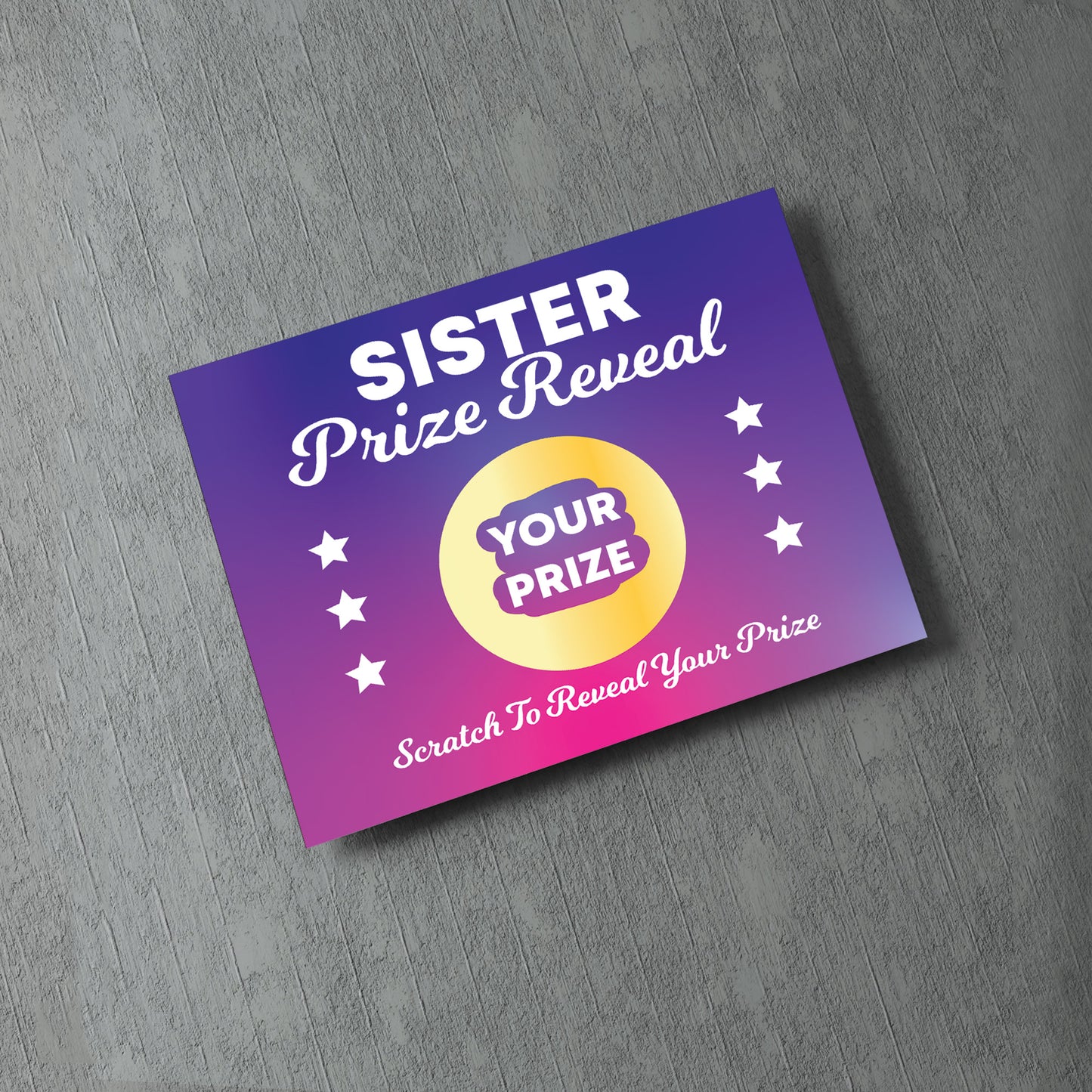 Sister Scratch Card Gift Reveal For Birthday Sister Card