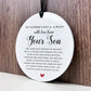 Fathers Day Gift From Your Son Hanging Plaque For Dad Sign