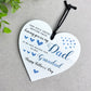 Dad and Grandad Gift For Fathers Day White Hanging Heart Gift