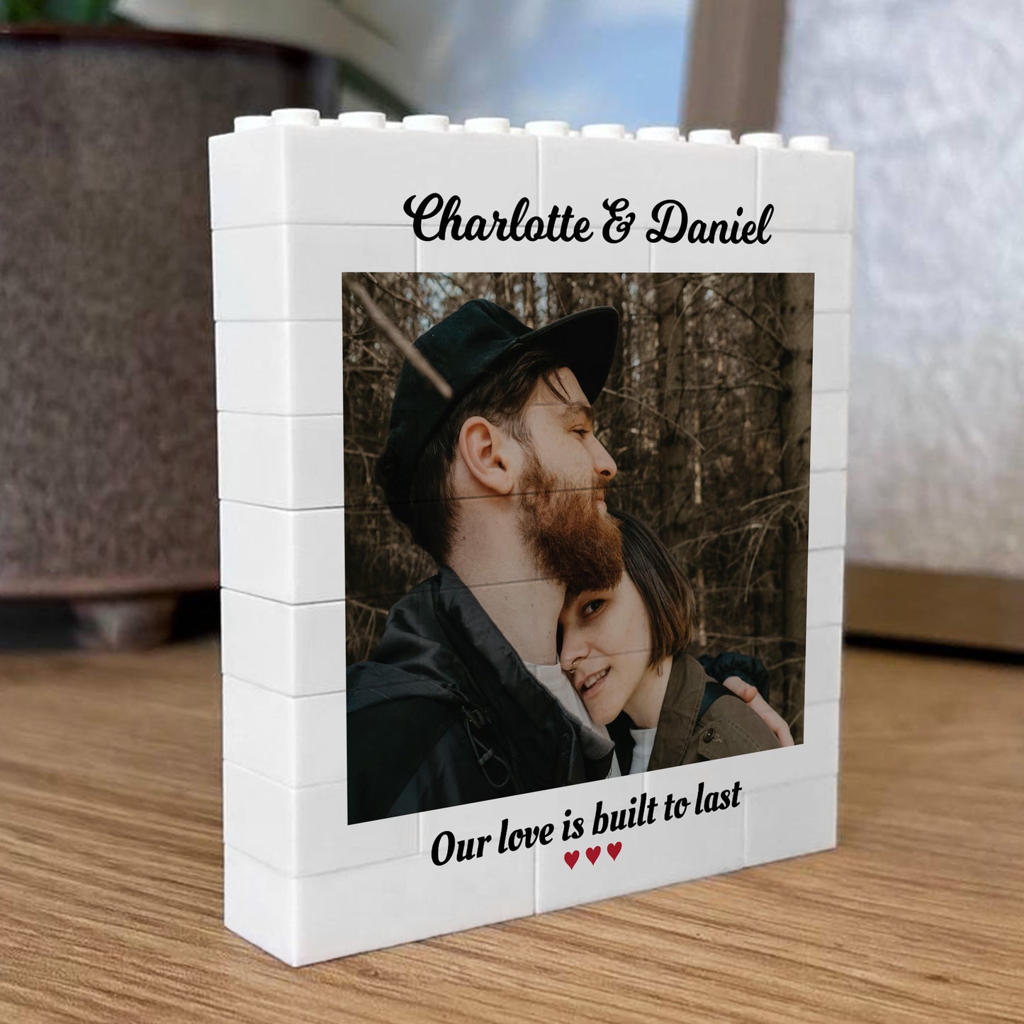 Personalised Photo Block Gift for Boyfriend Girlfriend Husband