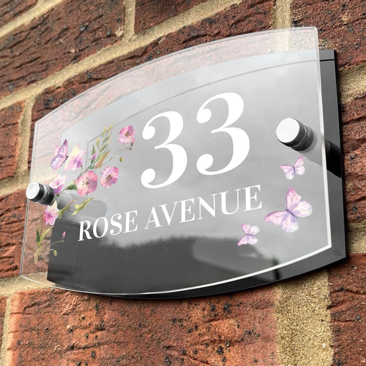 Contemporary Personalised House Sign Door Number Adddress Plaque