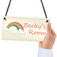 Bedroom Decor Personalised Signs for Children Kids Nursery