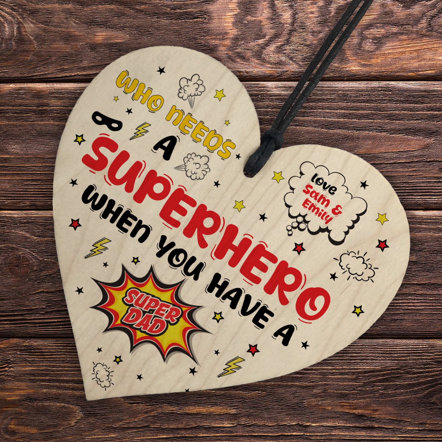 PERSONALISED Daddy Dad Superhero Fathers Day Gifts From Son