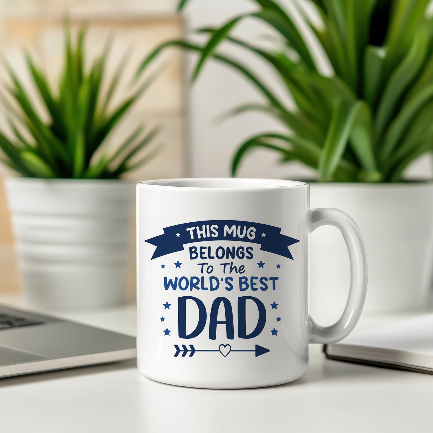World's Best Dad Ceramic Coster Gift For Fathers Day Birthday