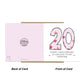20th Wedding Anniversary Card With Envelope Card For Wife