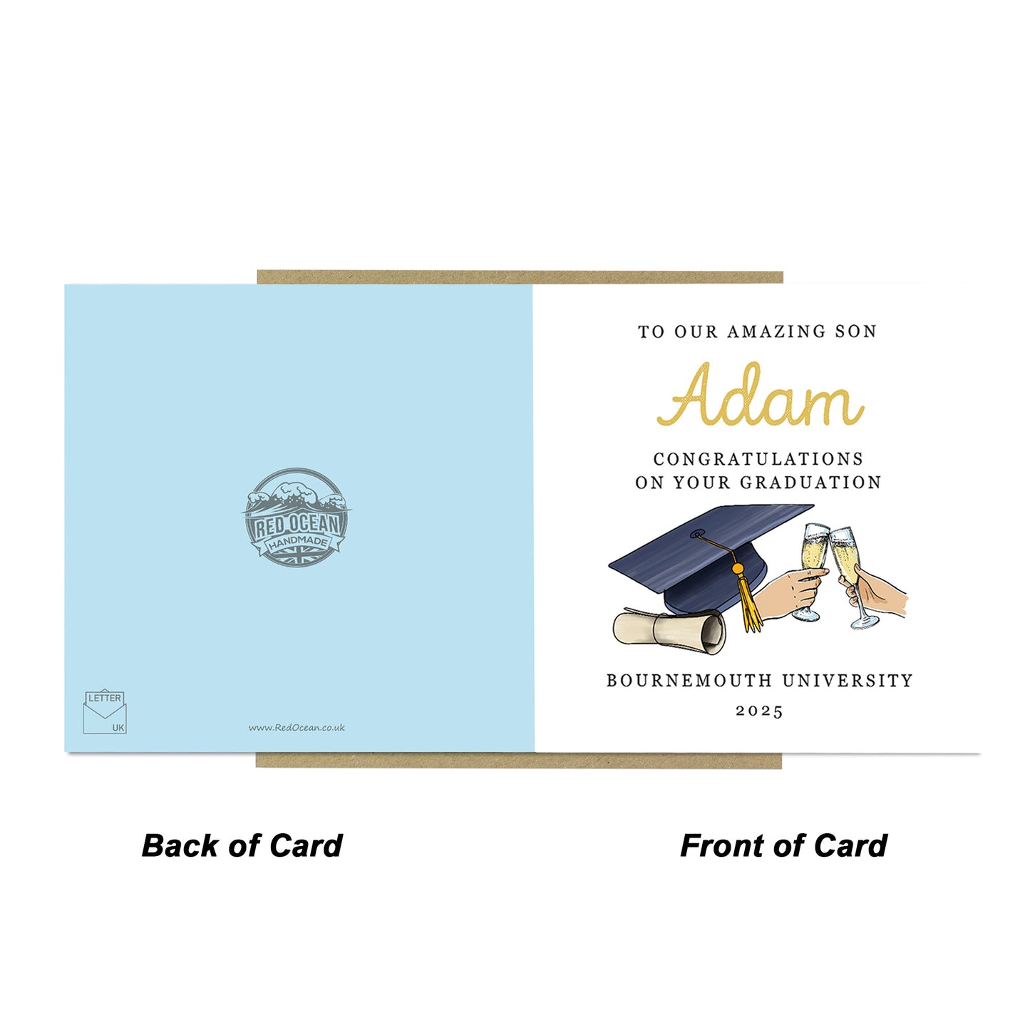 Personalised Graduation Card For Son Congratulations Graduate