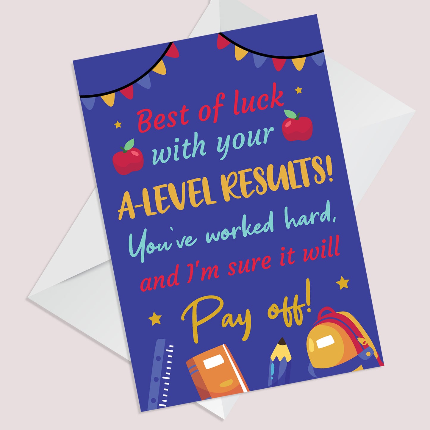 Good Luck With Your A-LEVEL RESULTS CARD For Daughter Son