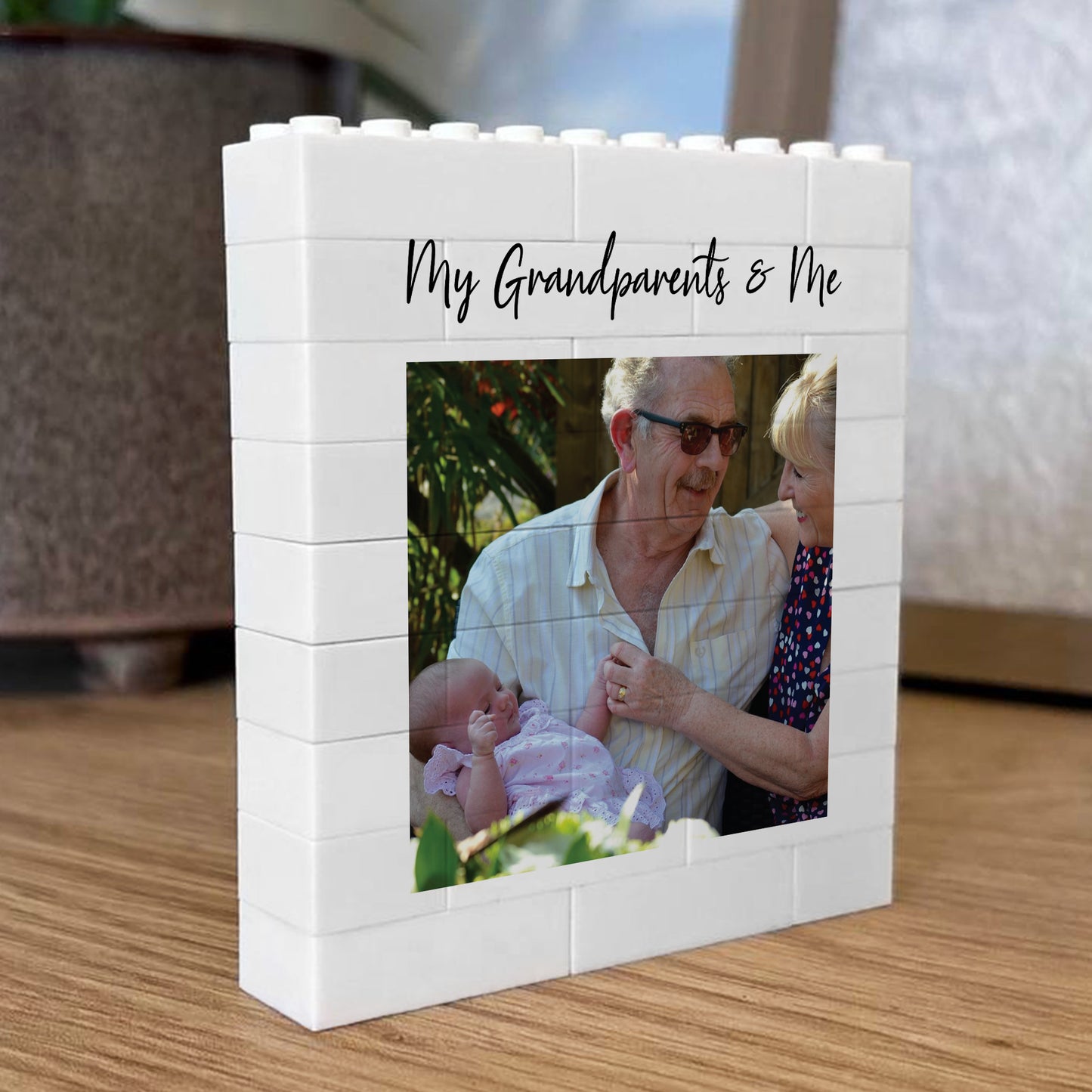 Personalised My Grandparents & Me Brick Photo Block Gift