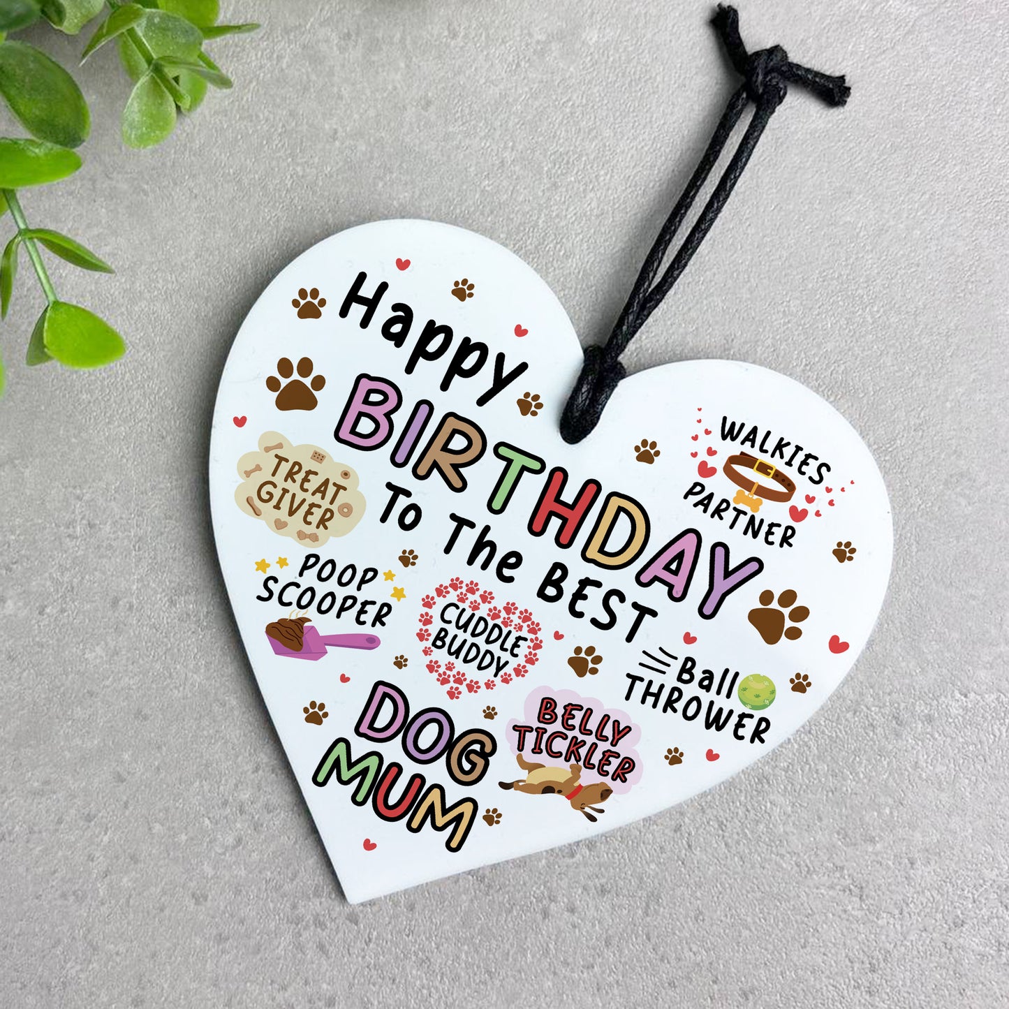 Happy Birthday Gift For Best Dog Mum Funny Gift For Mum Heart