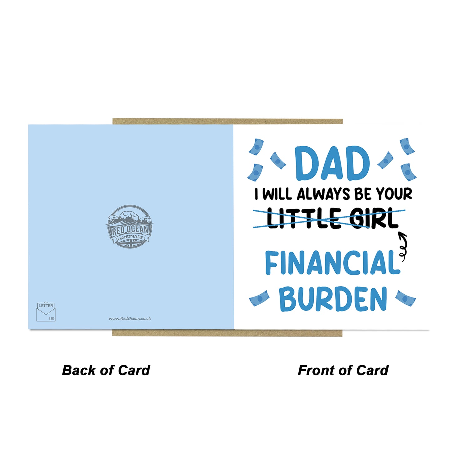 Funny Joke Card For Dad For Fathers Day From Daughter
