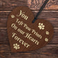 Memorial Sign For Dog Pet Cat Hanging Heart In Memory Plaque