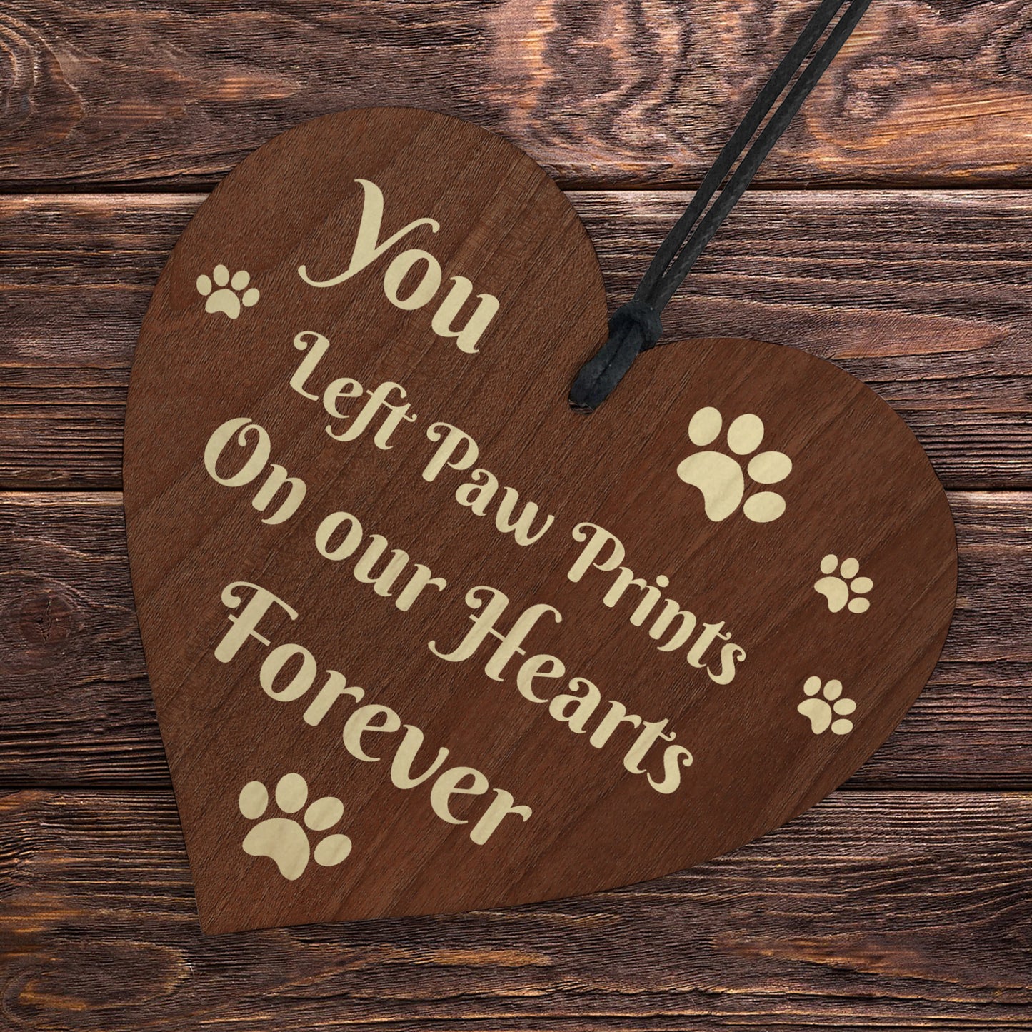 Memorial Sign For Dog Pet Cat Hanging Heart In Memory Plaque