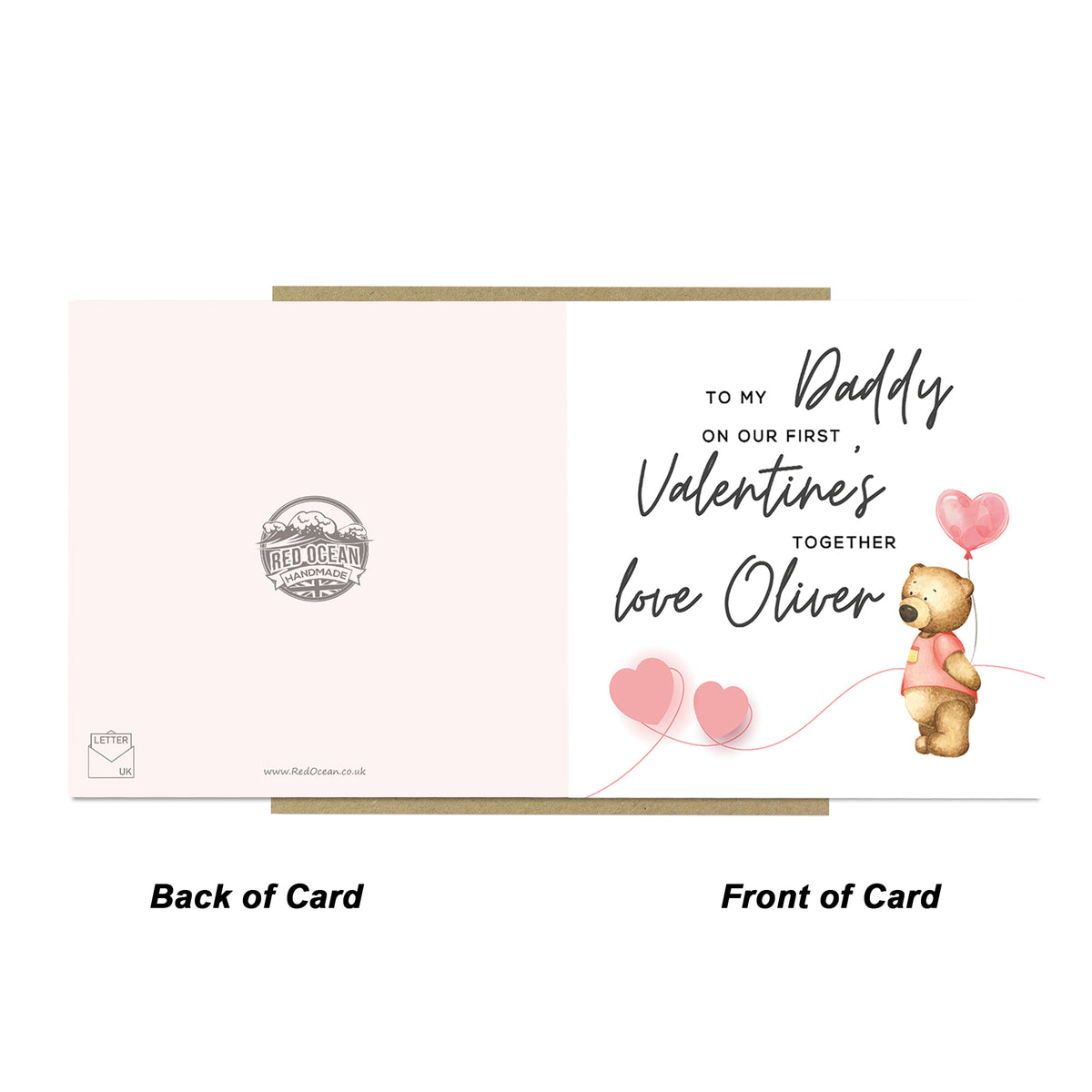 First Valentines Card As My Daddy Card Personalised Valentines