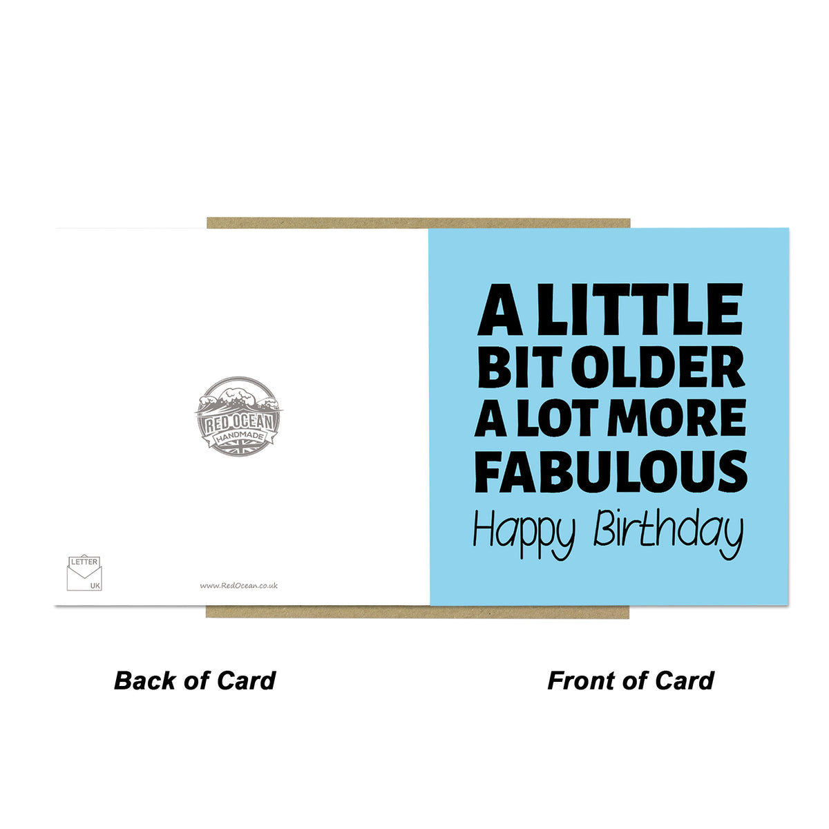 Funny Birthday Card For Men Women Little Bit Older More Fabulous