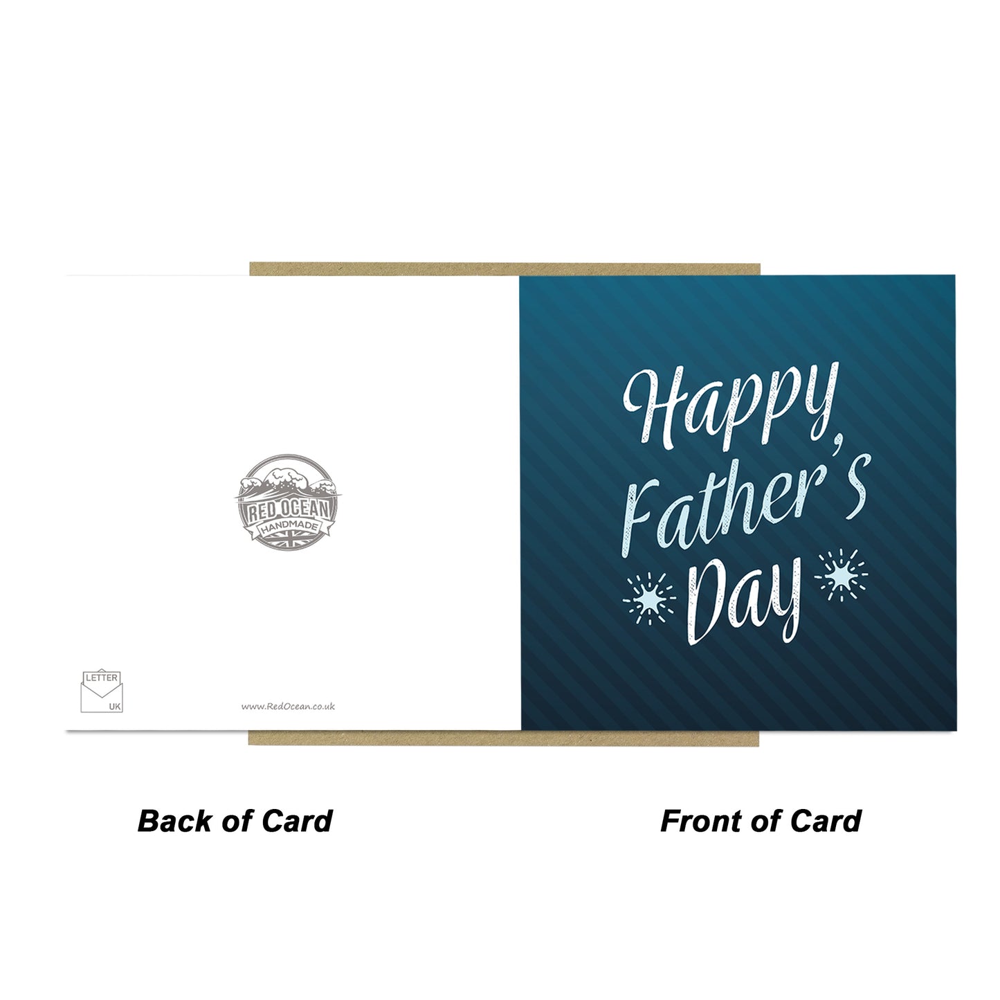 Happy Fathers Day Card With Kraft Envelope Novelty Dad Card