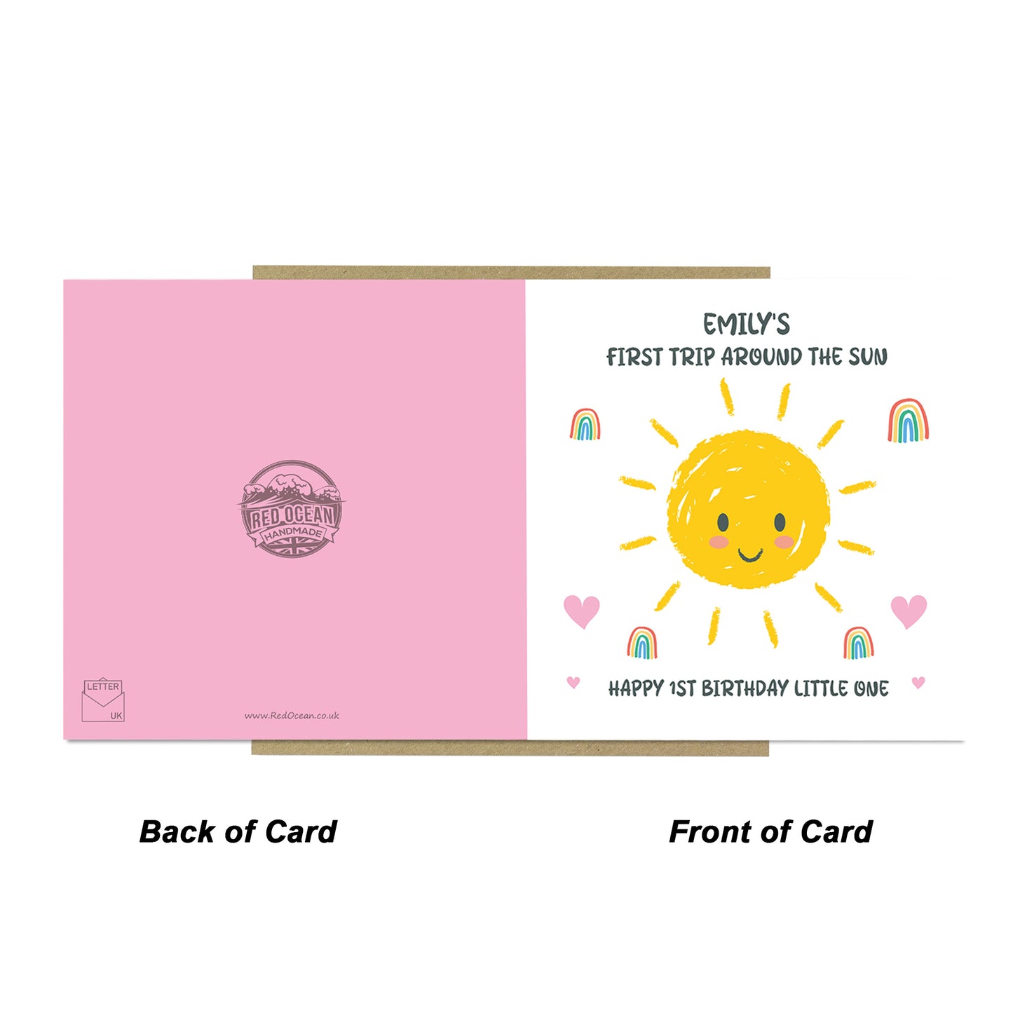 Personalised 1st Birthday Card For Daughter First Trip Card