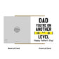 Funny Card For Dad For Fathers Day DAD ANOTHER LEVEL Card