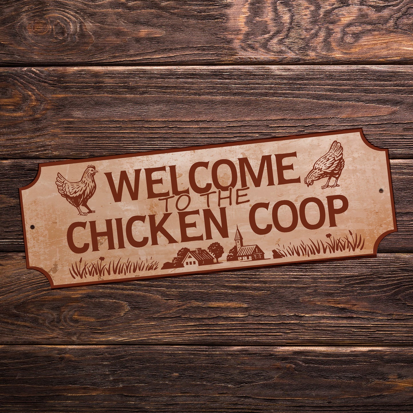 Chicken Coop Welcome Plaque For Farm Garden Yard Chicken Signs