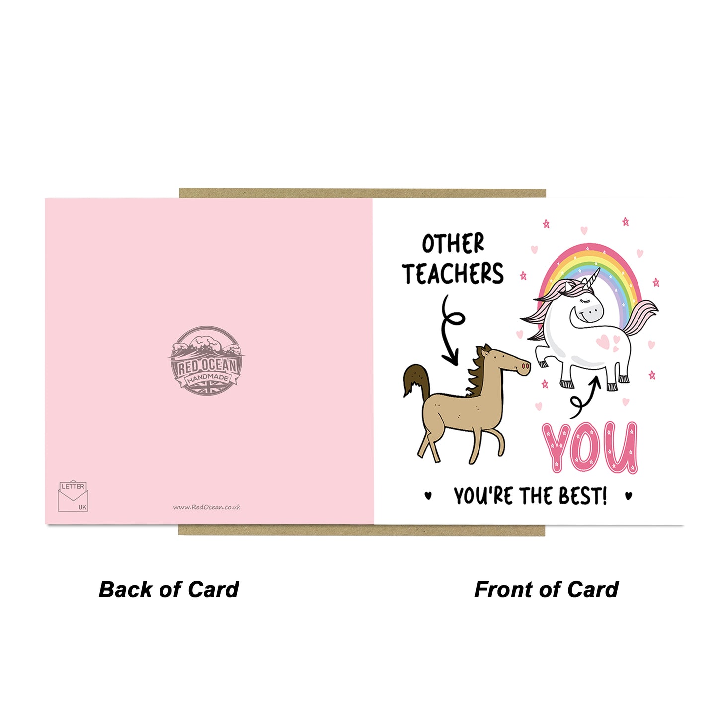 Funny Card For Teacher Thank You Card Leaving School Unicorn