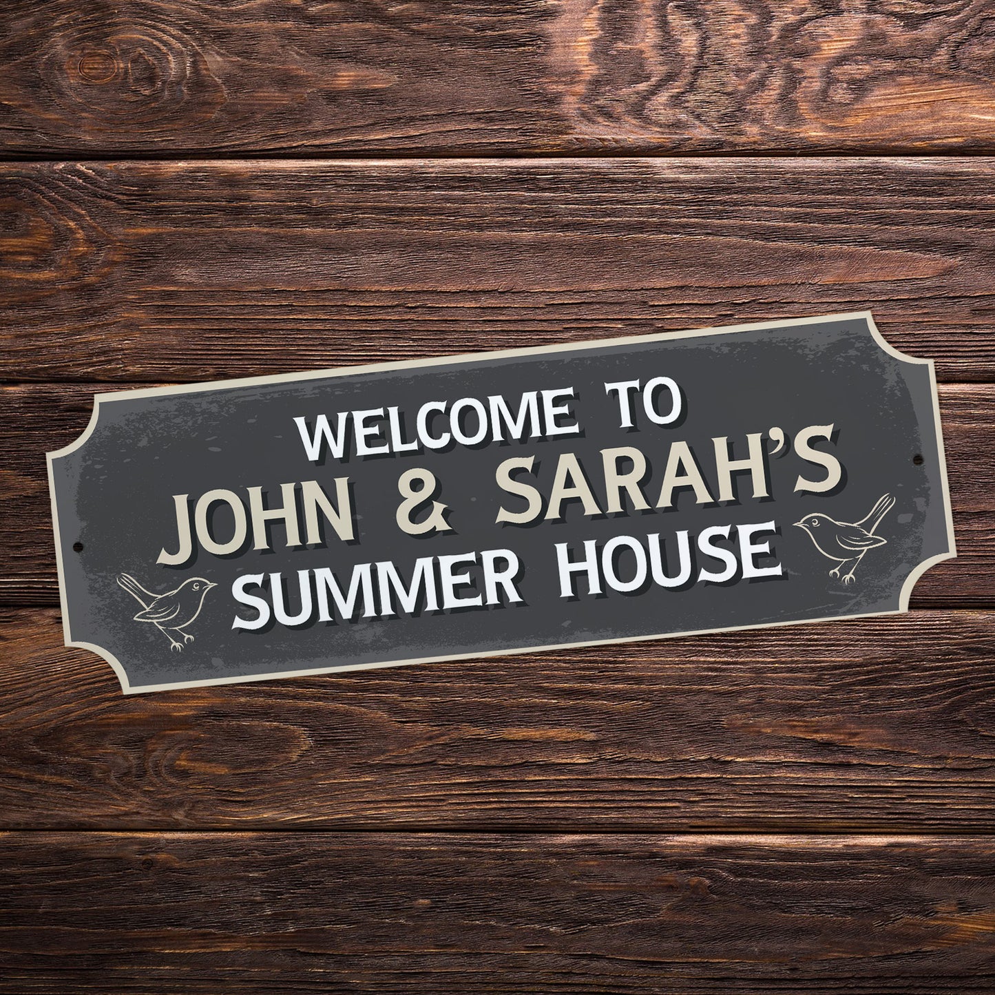 Personalised Summer House Sign Outdoor Wall 30x10cm Garden