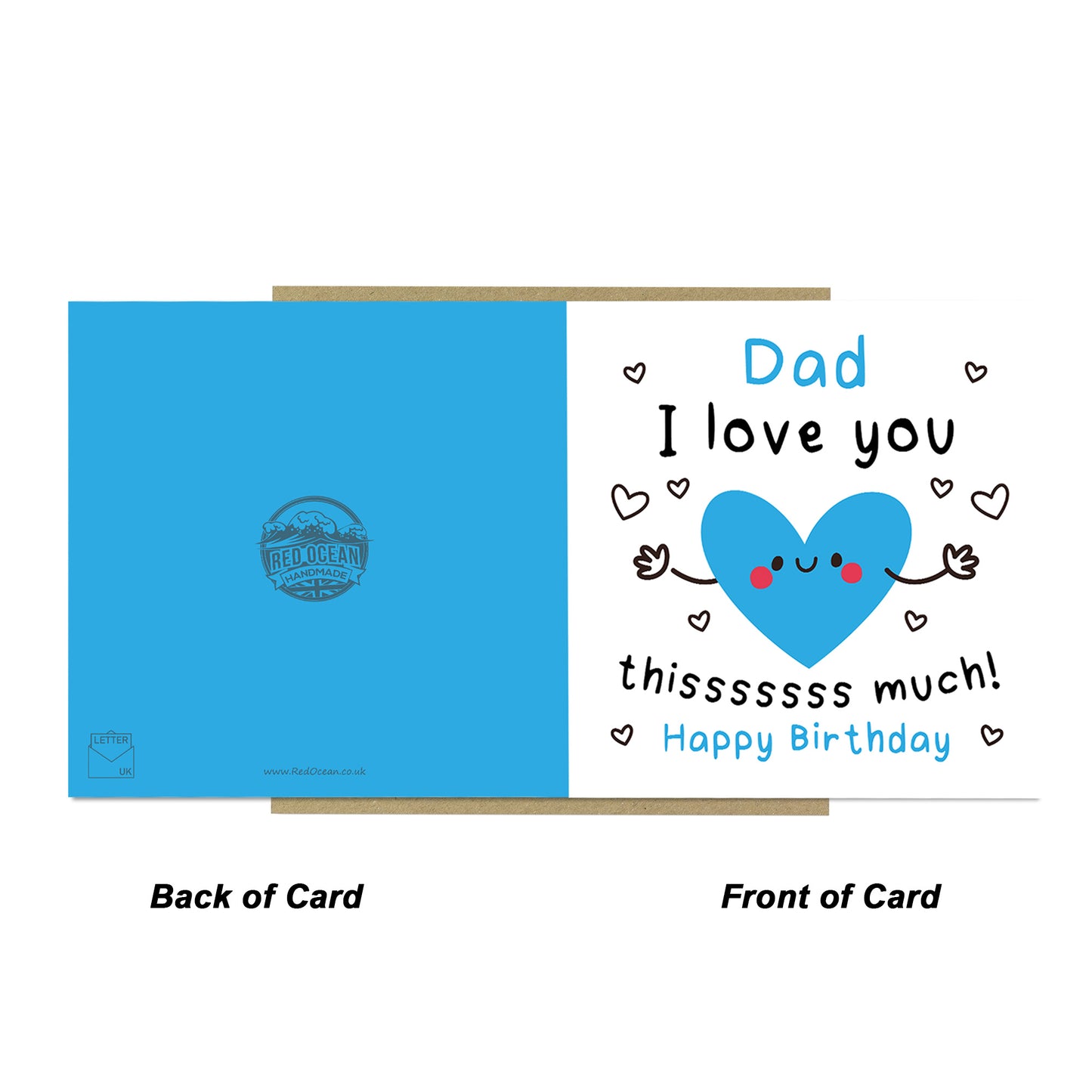 Birthday Card For Dad With Envelope Included Happy Birthday Card