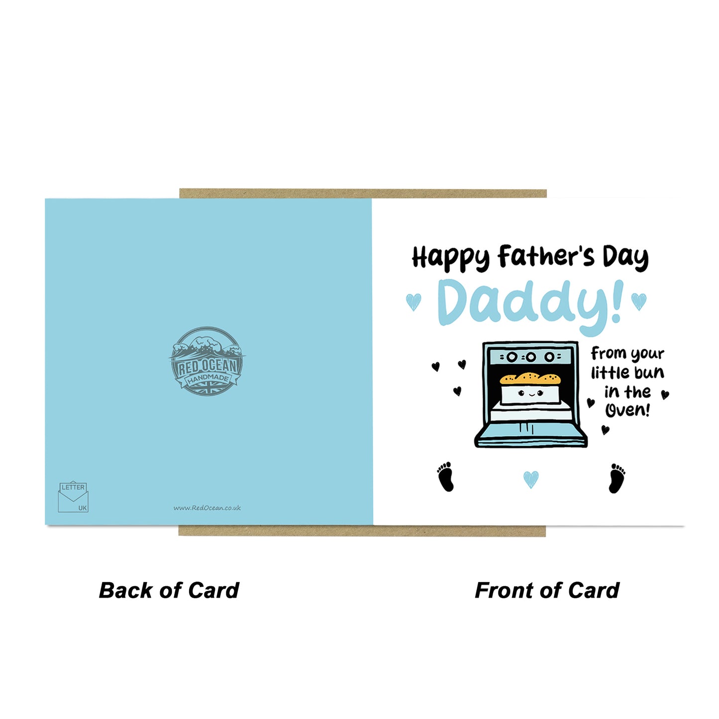 Happy 1st Fathers Day Card From Baby Bump The Bun In The Oven