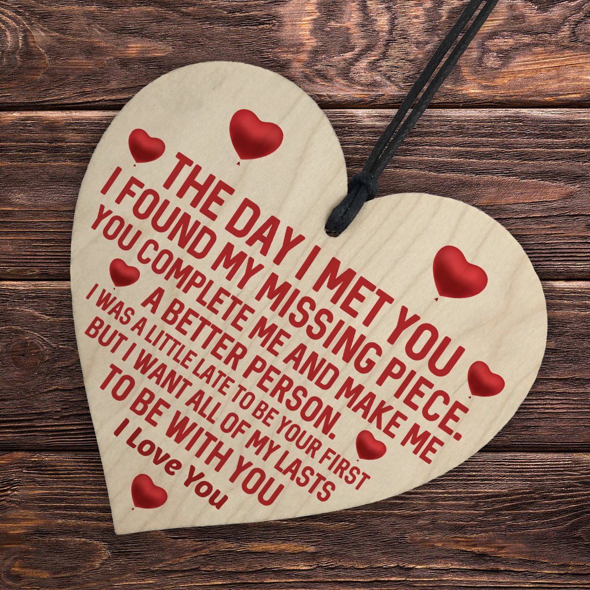 Couple Gifts For Him Her Wood Heart Love Gifts Boyfriend