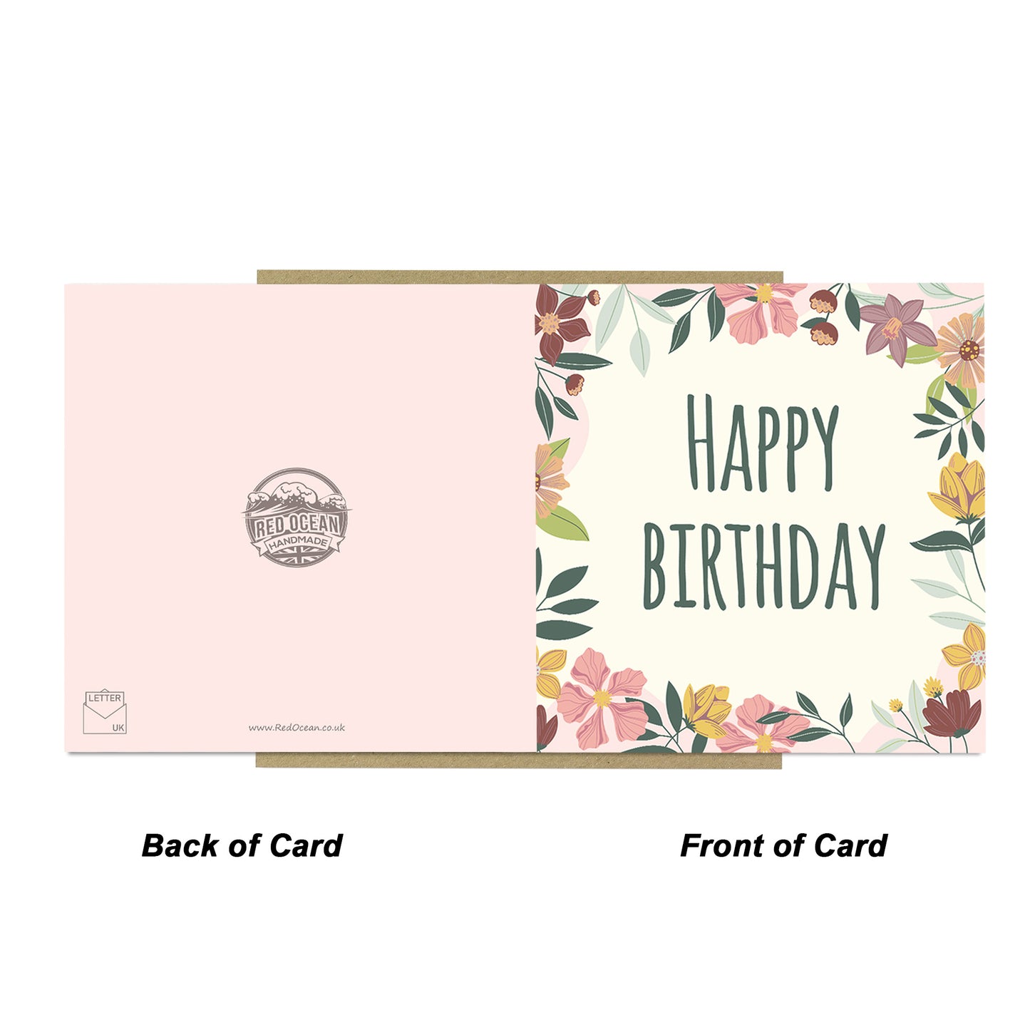 Birthday Card For Her Happy Birthday Floral Greetings Card Women